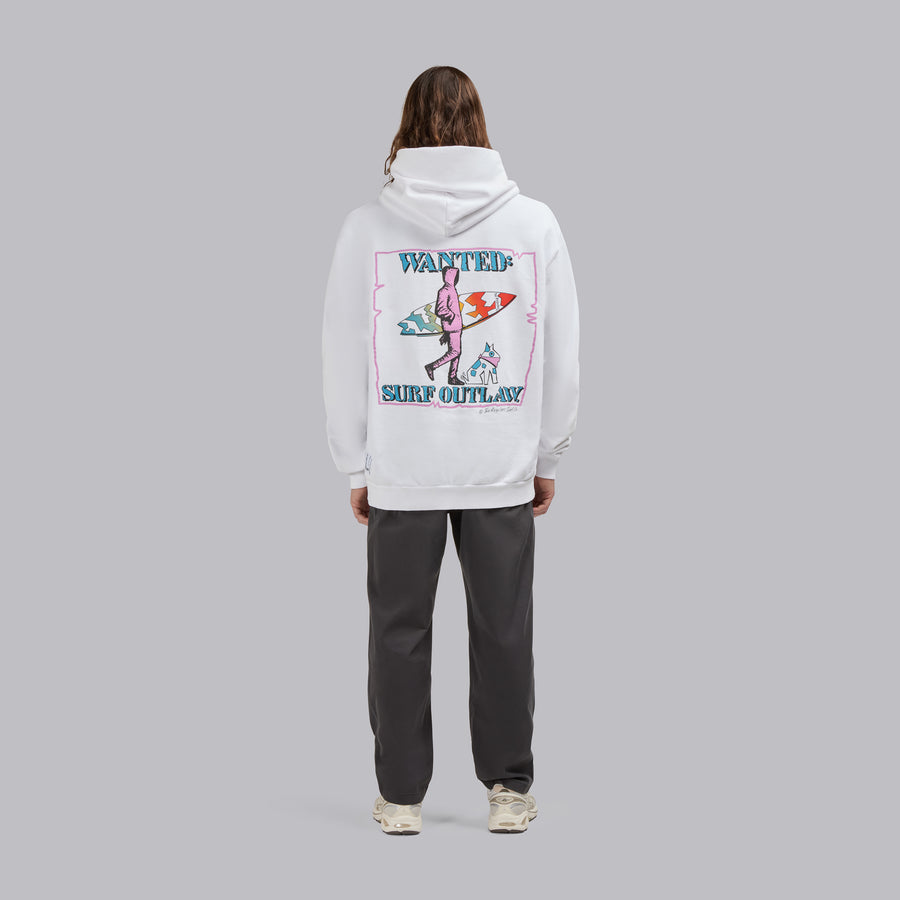 SURF OUTLAW HOODIE - WHITE