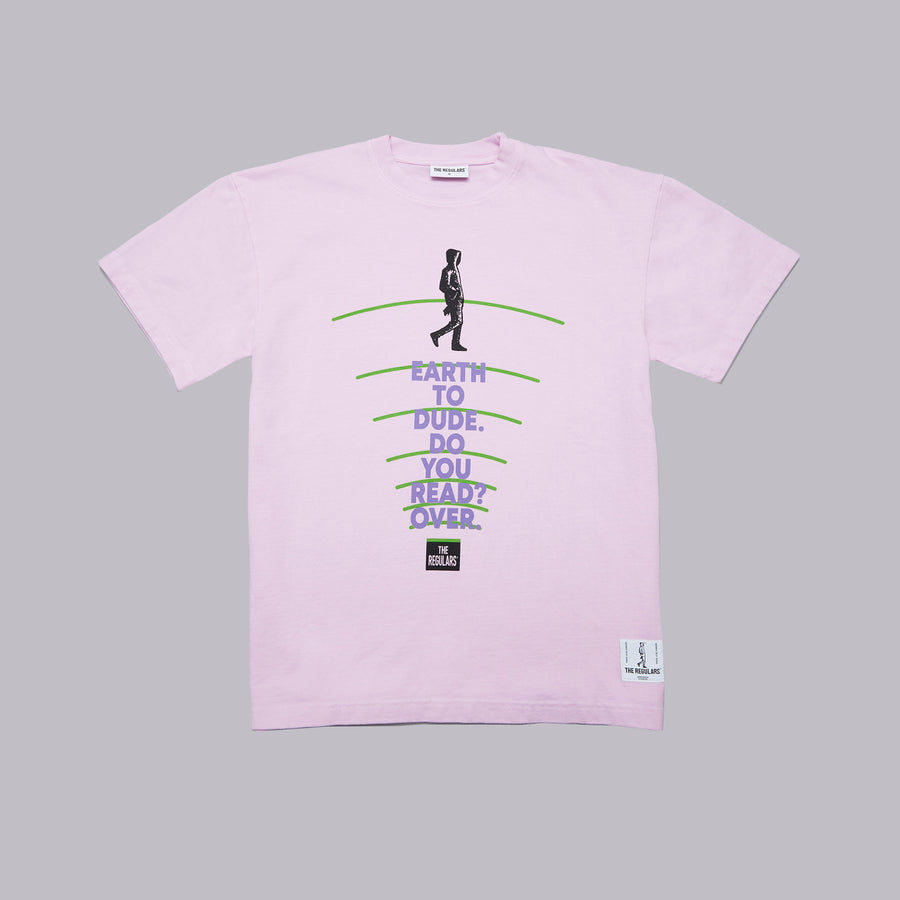 EARTH TO DUDE TEE - PASTEL PINK