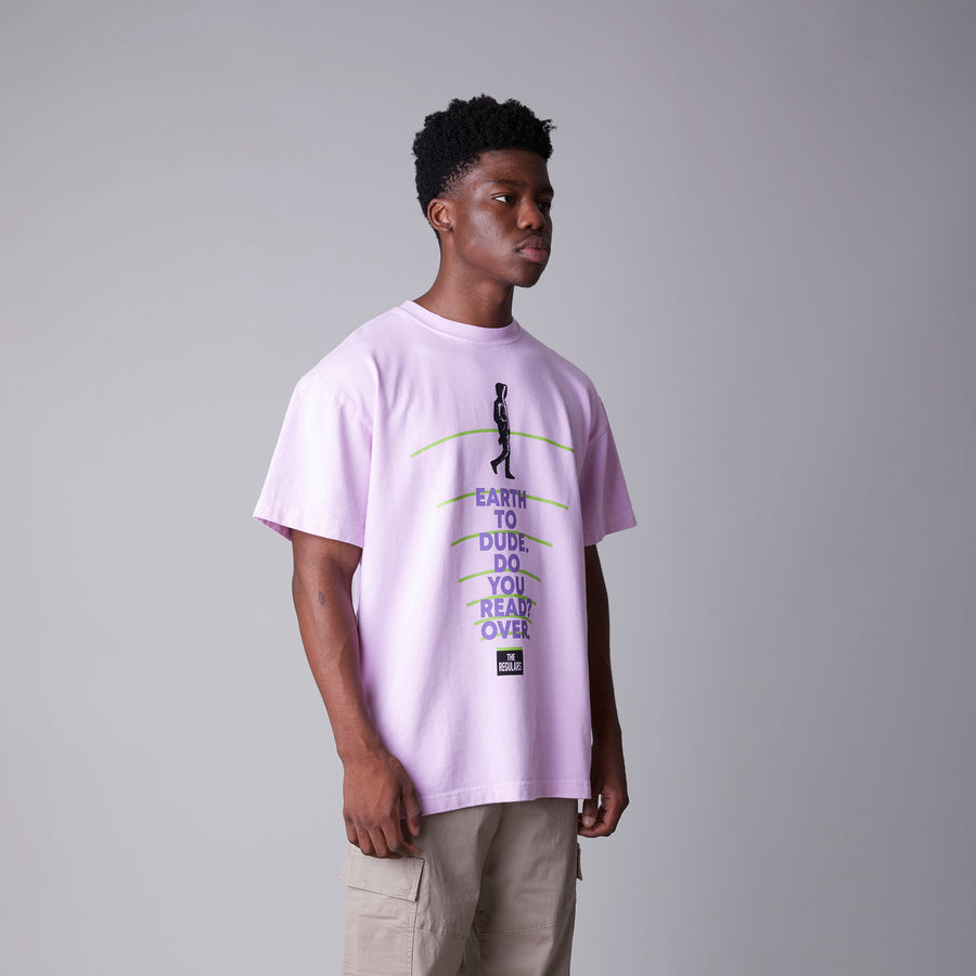 EARTH TO DUDE TEE - PASTEL PINK
