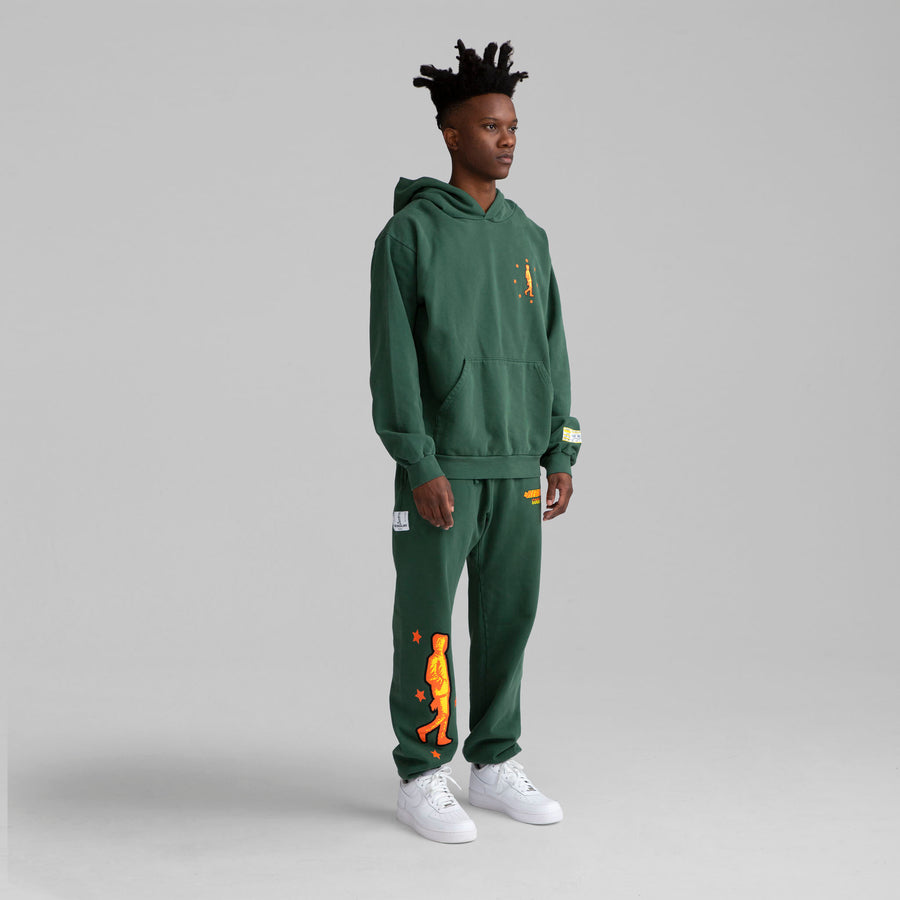 STAR DUDE SWEATPANTS - FOREST GREEN