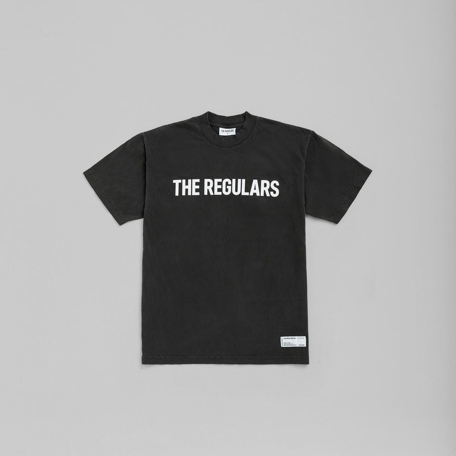 THE REGULARS LOGO TEE -  VINTAGE BLACK