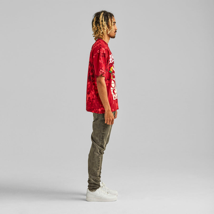 RUNWAY TOUR OVERSEAS TEE - DARK RED