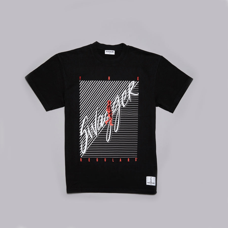 SWAGGER LINES TEE - JET BLACK